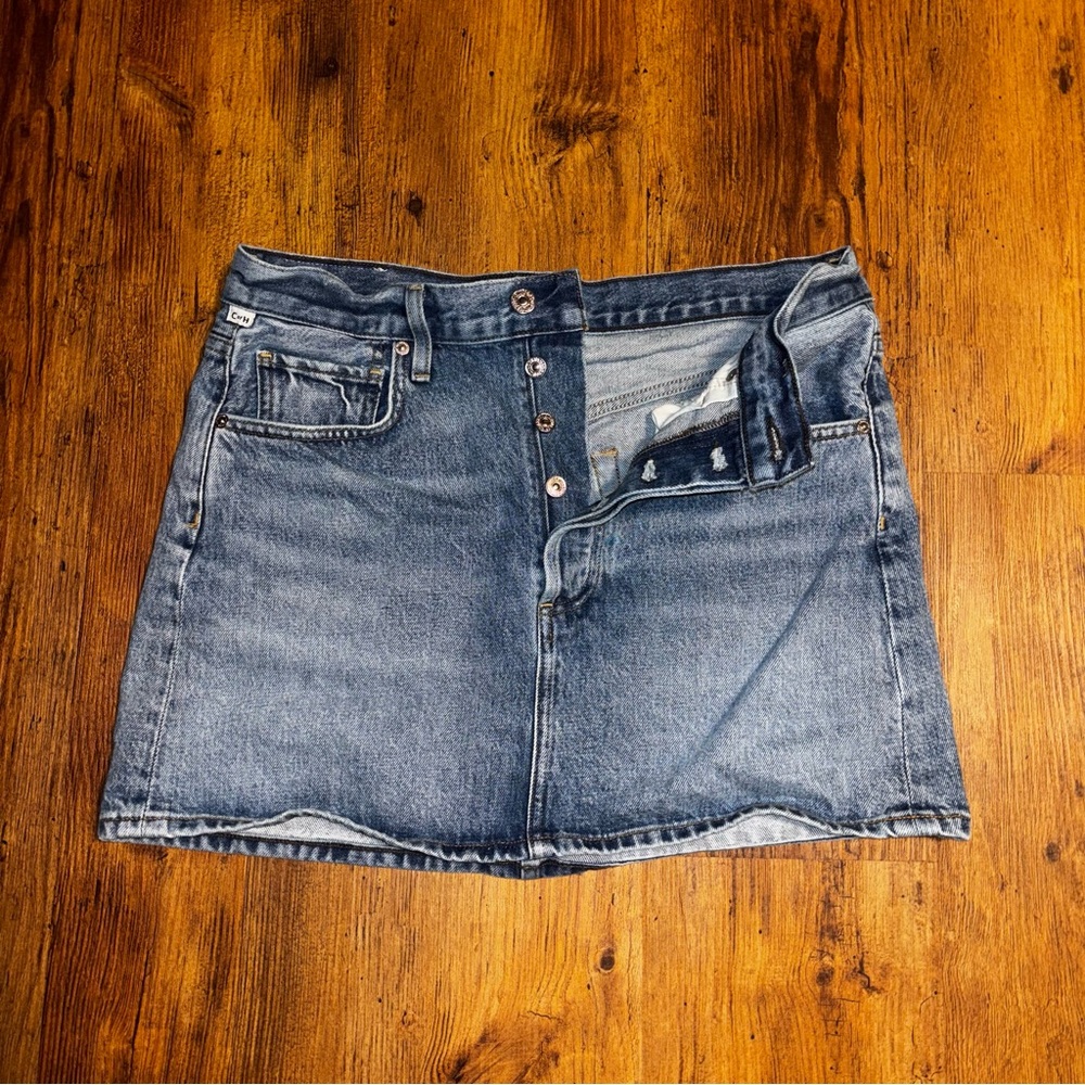 Citizens Of Humanity Blue Denim Mini Skirt